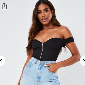Missguided off the shoulder bodysuit